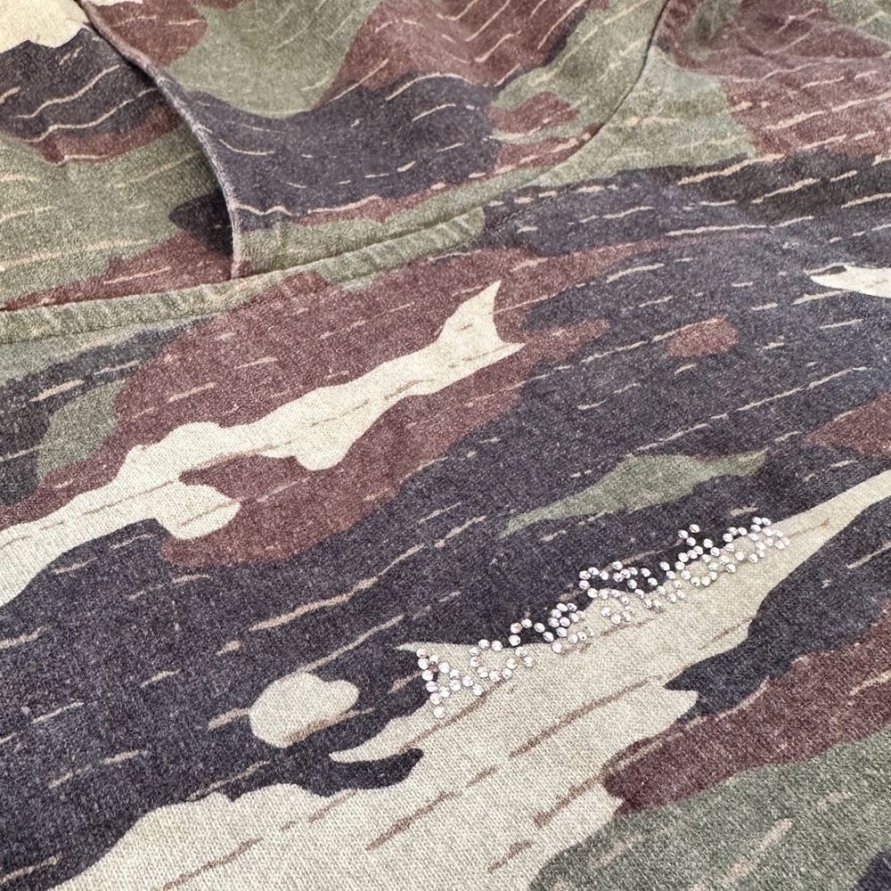 Acne Studios Camouflage Hooded Top - Green, Brown, Cream